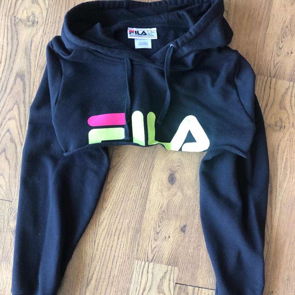 FILA super cropped hoodie size L